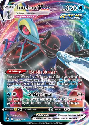 Inteleon VMAX 079 - Holofoil SWSH08 Fusion Strike - Ultra Rare