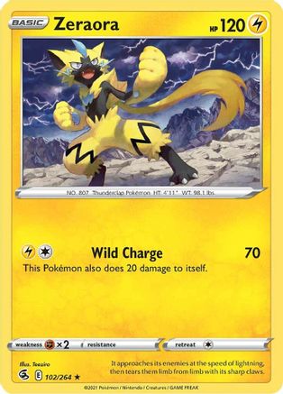 Zeraora 102 SWSH08 Fusion Strike - Rare