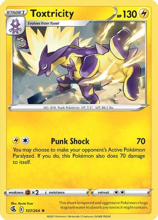 Toxtricity (107) (107) 107 - Holofoil SWSH08 Fusion Strike - Holo Rare