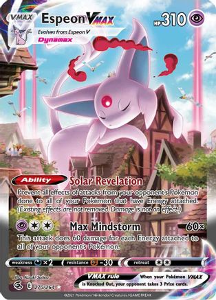 Espeon VMAX (Alternate Art Secret) 270 - Holofoil SWSH08 Fusion Strike - Secret Rare