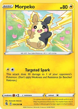 Morpeko (109) (109) 109 - Reverse Holofoil SWSH08 Fusion Strike - Common