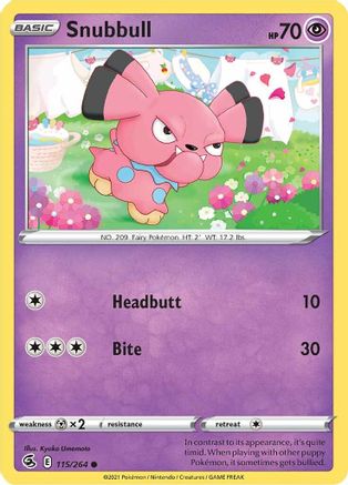 Snubbull 115 SWSH08 Fusion Strike - Common