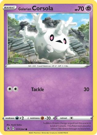 Galarian Corsola 117 SWSH08 Fusion Strike - Common