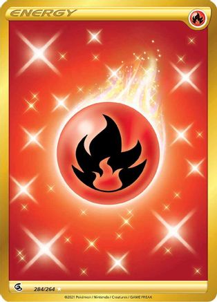 Fire Energy (Secret) 284 - Holofoil SWSH08 Fusion Strike - Secret Rare