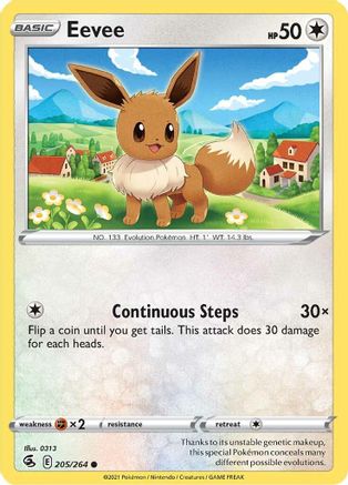 Eevee 205 SWSH08 Fusion Strike - Common