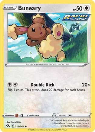 Buneary 212 SWSH08 Fusion Strike - Common
