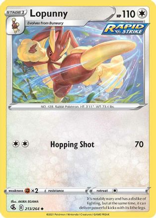 Lopunny 213 SWSH08 Fusion Strike - Uncommon