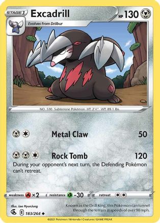 Excadrill 183 SWSH08 Fusion Strike - Uncommon