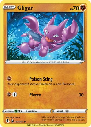 Gligar 140 SWSH08 Fusion Strike - Common