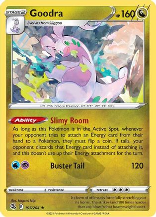 Goodra 197 - Reverse Holofoil SWSH08 Fusion Strike - Rare
