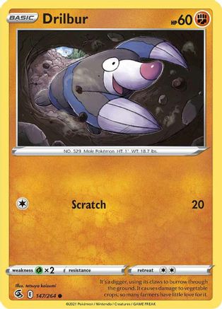 Drilbur 147 SWSH08 Fusion Strike - Common