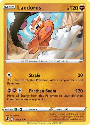 Landorus 148 - Holofoil SWSH08 Fusion Strike - Holo Rare