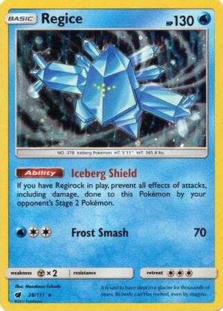 Regice (Cosmos Holo) 028/111 - Holofoil SM Promos - Promo