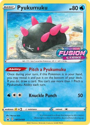 Pyukumuku (Prerelease) SWSH169 - Holofoil SWSH Sword & Shield Promo Cards - Promo