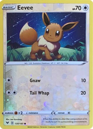Eevee (Reverse Cosmos Holo) 130/185 - Reverse Holofoil Miscellaneous Cards & Products - Common