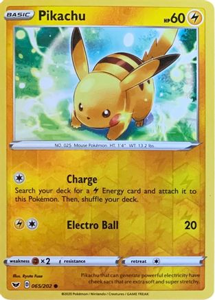 Pikachu (Reverse Cosmos Holo) 065/202 - Reverse Holofoil Miscellaneous Cards & Products - Promo