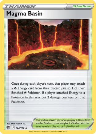 Magma Basin 144 - Reverse Holofoil SWSH09 Brilliant Stars - Uncommon