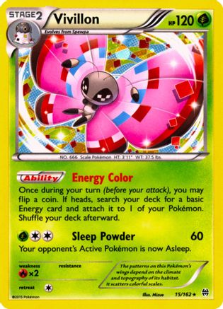 Vivillon (Cosmos Holo) 015/162 - Holofoil Miscellaneous Cards & Products - Promo