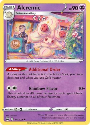 Alcremie 071 - Reverse Holofoil SWSH09 Brilliant Stars - Rare
