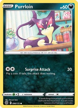 Purrloin 090 SWSH09 Brilliant Stars - Common