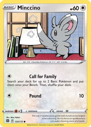 Minccino 124 SWSH09 Brilliant Stars - Common