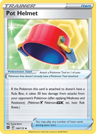 Pot Helmet 146 - Reverse Holofoil SWSH09 Brilliant Stars - Uncommon
