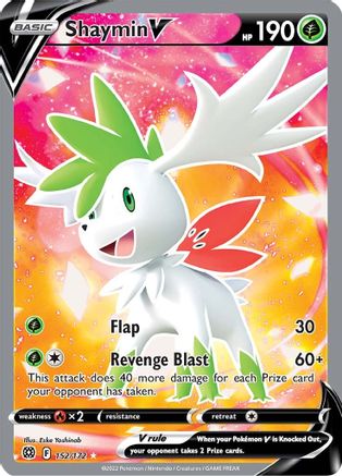 Shaymin V (Full Art) 152 - Holofoil SWSH09 Brilliant Stars - Ultra Rare