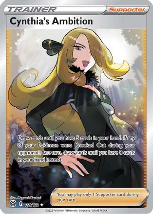 Cynthia's Ambition (Full Art) 169 - Holofoil SWSH09 Brilliant Stars - Ultra Rare