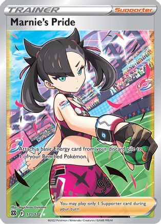 Marnie's Pride (Full Art) 171 - Holofoil SWSH09 Brilliant Stars - Ultra Rare