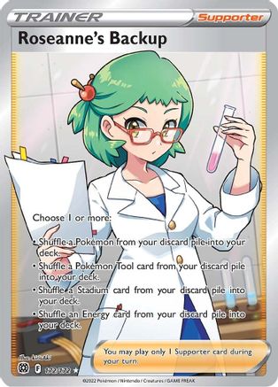 Roseanne's Backup (Full Art) 172 - Holofoil SWSH09 Brilliant Stars - Ultra Rare