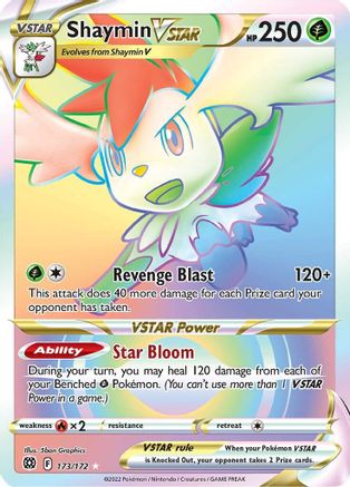 Shaymin VSTAR (Secret) 173 - Holofoil SWSH09 Brilliant Stars - Secret Rare