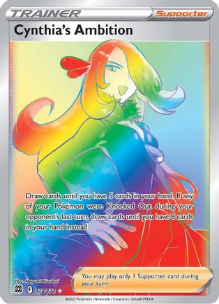 Cynthia's Ambition (Secret) 178 - Holofoil SWSH09 Brilliant Stars - Secret Rare