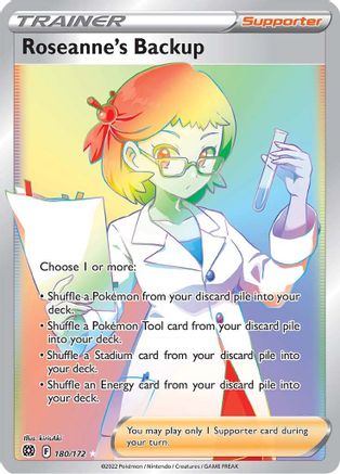 Roseanne's Backup (Secret) 180 - Holofoil SWSH09 Brilliant Stars - Secret Rare