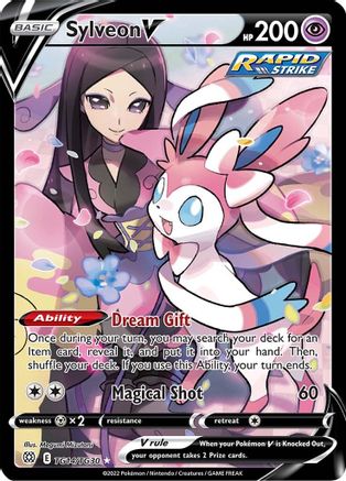 Sylveon V TG14 - Holofoil SWSH09 Brilliant Stars Trainer Gallery - Ultra Rare