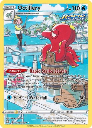 Octillery TG03 - Holofoil SWSH09 Brilliant Stars Trainer Gallery - Ultra Rare