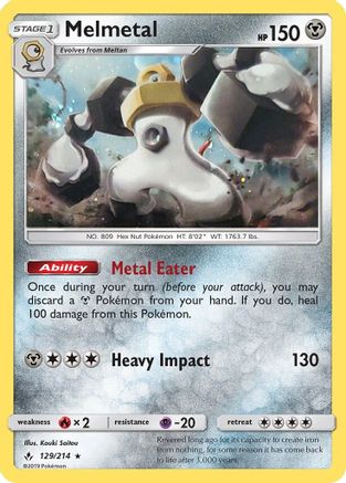 Melmetal - 129/214 (Cosmos Holo)/214 - Holofoil Blister Exclusives - Promo