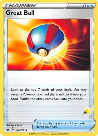 Great Ball - 164/202 (#29 Pikachu Stamped)/202 Battle Academy 2022 - Promo
