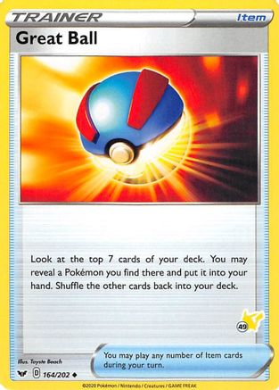 Great Ball - 164/202 (#49 Pikachu Stamped)/202 Battle Academy 2022 - Promo