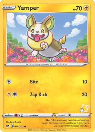 Yamper (#1 Pikachu Stamped) 074/202 Battle Academy 2022 - Promo