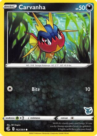 Carvanha (Eevee Stamped) 162/264 Battle Academy 2022 - Promo