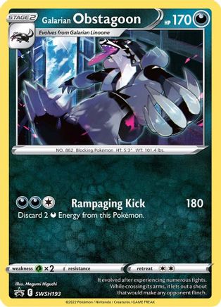 Galarian Obstagoon - SWSH193 SWSH Sword & Shield Promo Cards - Promo