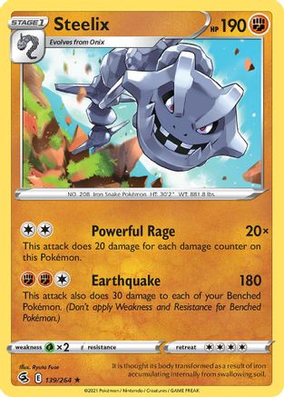 Steelix - 139/264/264 Deck Exclusives - Rare