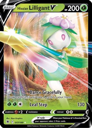 Hisuian Lilligant V 017 - Holofoil SWSH10 Astral Radiance - Ultra Rare