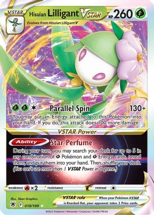 Hisuian Lilligant VSTAR 018 - Holofoil SWSH10 Astral Radiance - Ultra Rare