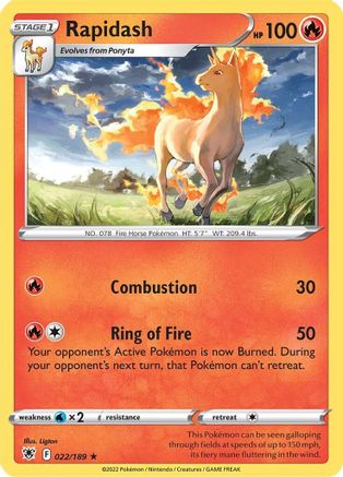 Rapidash 022 SWSH10 Astral Radiance - Rare