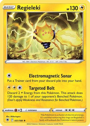 Regieleki 051 - Reverse Holofoil SWSH10 Astral Radiance - Rare