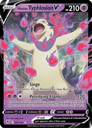 Hisuian Typhlosion V 053 - Holofoil SWSH10 Astral Radiance - Ultra Rare