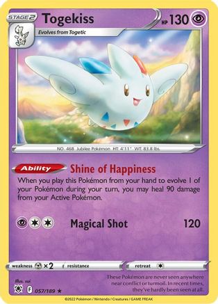 Togekiss 057 - Holofoil SWSH10 Astral Radiance - Holo Rare