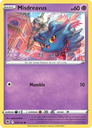 Misdreavus 058 SWSH10 Astral Radiance - Common