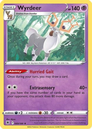 Wyrdeer 069 - Holofoil SWSH10 Astral Radiance - Holo Rare